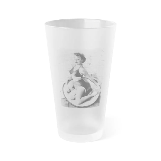 Terry Moore #212 (Vintage Female Icon) Frosted Pint Glass 16oz-16oz-Frosted-Go Mug Yourself