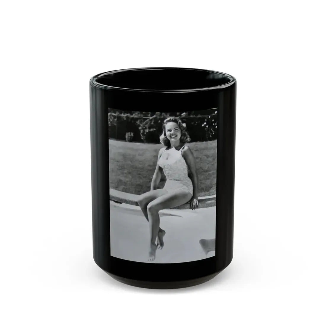 Terry Moore #216 (Vintage Female Icon) Black Coffee Mug 15oz - Go Mug Yourself