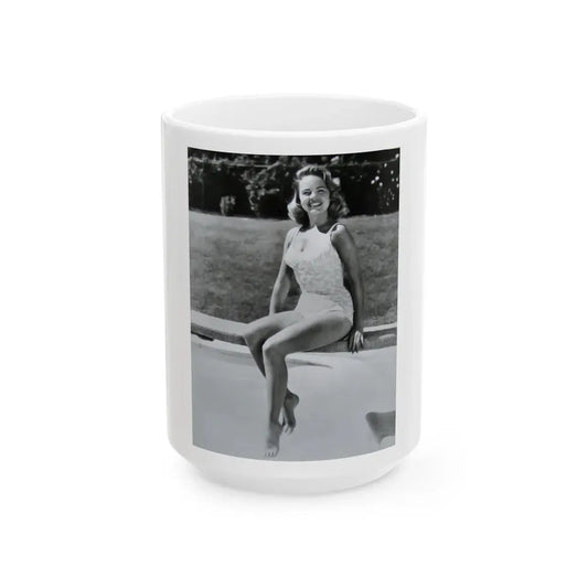 Terry Moore #216 (Vintage Female Icon) White Coffee Mug 15oz - Go Mug Yourself