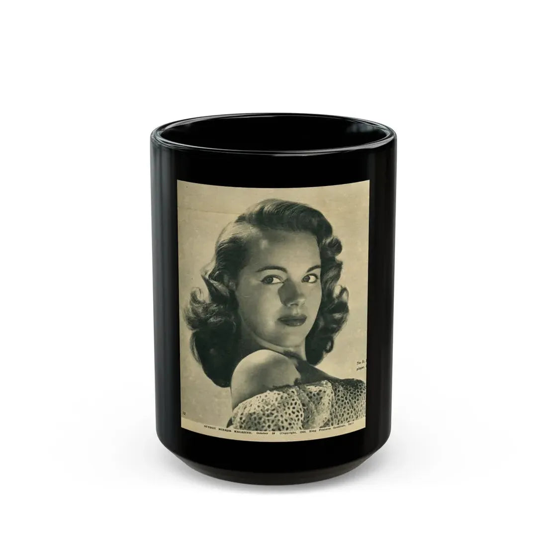 Terry Moore #22 (Vintage Female Icon) Black Coffee Mug 15oz - Go Mug Yourself