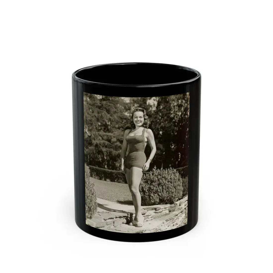 Terry Moore #233 (Vintage Female Icon) Black Coffee Mug 11oz - Go Mug Yourself