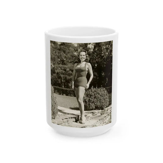 Terry Moore #233 (Vintage Female Icon) White Coffee Mug 15oz - Go Mug Yourself