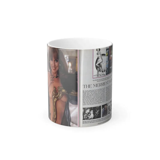 Terry Moore #241 - [Pages 130 & 131] Pages 1 & 2 of 10 Pics Color+B&W 2 Topless, 1 Pin-Up and 3 Candid Films Pics, Article+Captions from Playboy Mag. Aug. '84 (Vintage Female Icon) Color Changing Mug 11oz 11oz - Go Mug Yourself