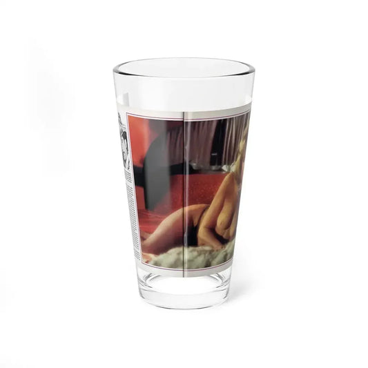 Terry Moore #243 - [Pages 134 & 135] Pages 5 & 6 of 10 Pics Color+B&W 1 Topless Centerfold, 2 B&W Pics+Caption & Article from Playboy Mag. Aug. '84 (Vintage Female Icon) Pint Glass 16oz 16oz - Go Mug Yourself