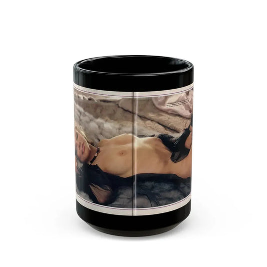 Terry Moore #245 - [Pages 138 & 139] Pages 9 & 10 of 10 1 Topless Color Centerfold from Playboy Mag. Aug. '84 (Vintage Female Icon) Black Coffee Mug 15oz - Go Mug Yourself
