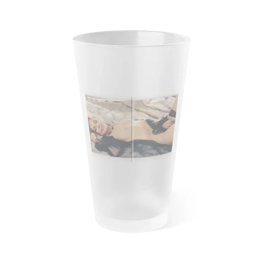 Terry Moore #245 - [Pages 138 & 139] Pages 9 & 10 of 10 1 Topless Color Centerfold from Playboy Mag. Aug. '84 (Vintage Female Icon) Frosted Pint Glass 16oz 16oz Frosted - Go Mug Yourself