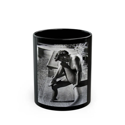 Terry Moore #249 (Vintage Female Icon) Black Coffee Mug-11oz-Go Mug Yourself