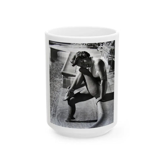 Terry Moore #249 (Vintage Female Icon) White Coffee Mug 15oz - Go Mug Yourself