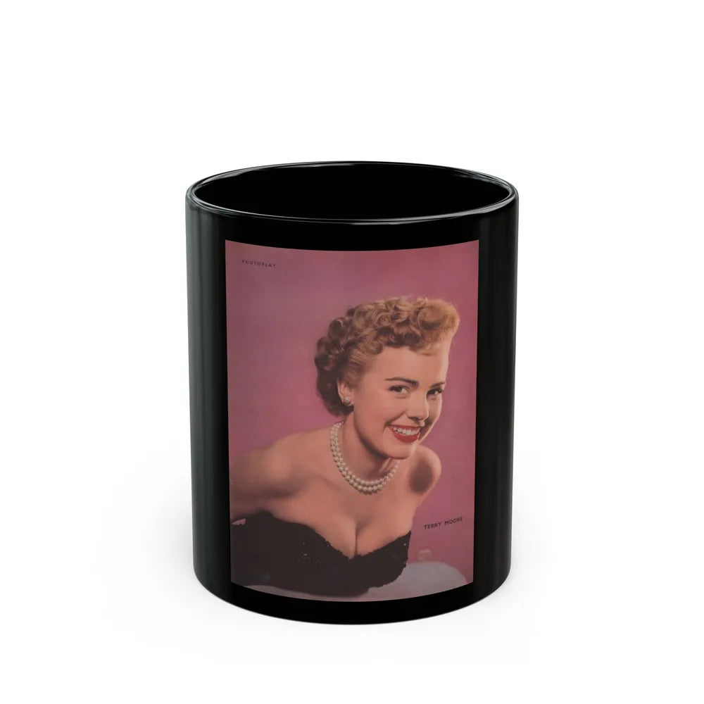 Terry Moore #250 (Vintage Female Icon) Black Coffee Mug-11oz-Go Mug Yourself