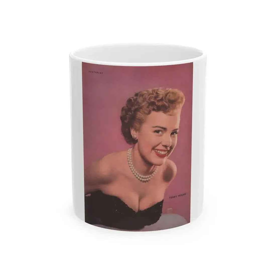 Terry Moore #250 (Vintage Female Icon) White Coffee Mug 11oz - Go Mug Yourself