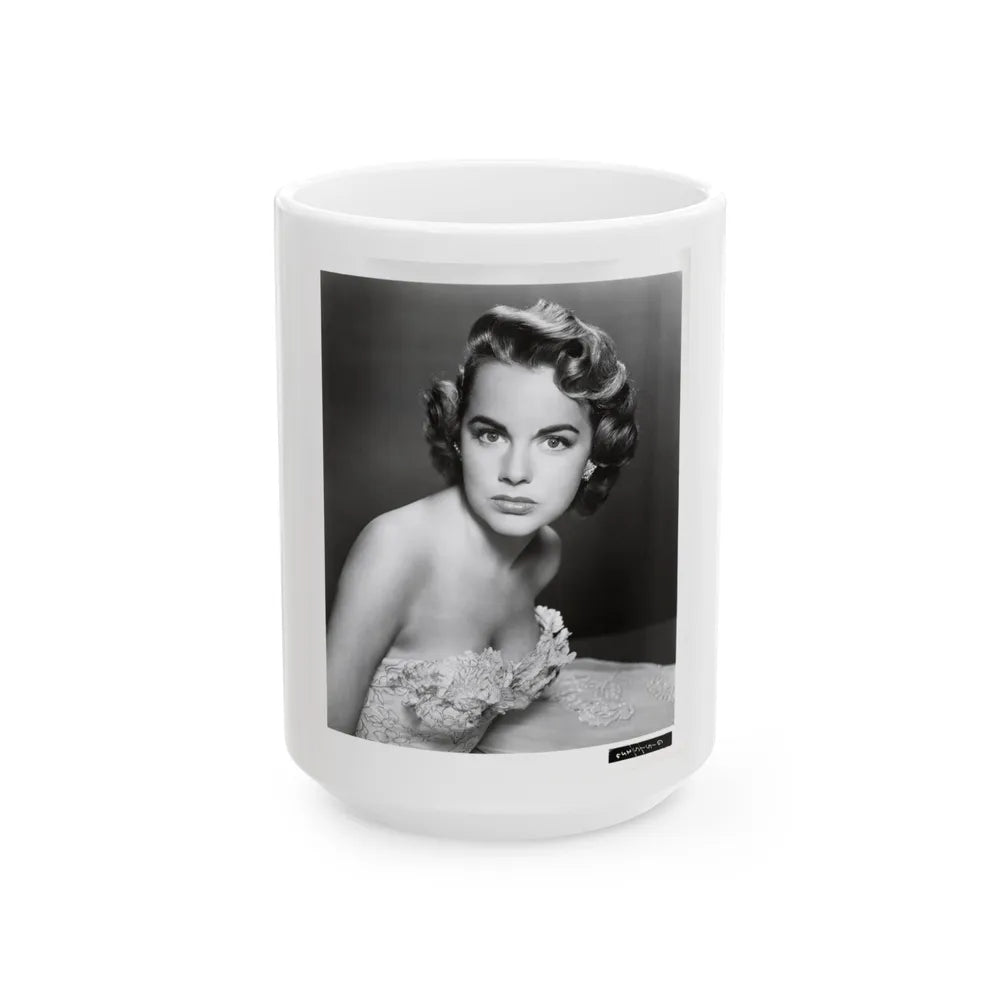 Terry Moore #255 Vintage &W 8x10 1953 Head & Shoulder Upper Body Glamour Photo (Vintage Female Icon) White Coffee Mug-15oz-Go Mug Yourself