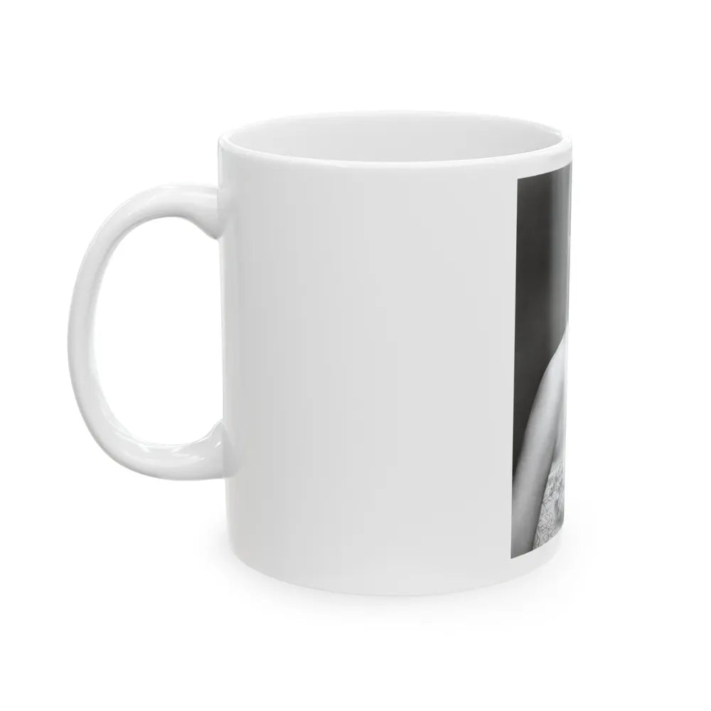 Terry Moore #255 Vintage &W 8x10 1953 Head & Shoulder Upper Body Glamour Photo (Vintage Female Icon) White Coffee Mug-Go Mug Yourself
