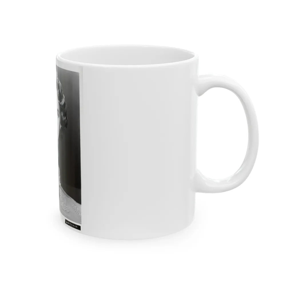 Terry Moore #255 Vintage &W 8x10 1953 Head & Shoulder Upper Body Glamour Photo (Vintage Female Icon) White Coffee Mug-Go Mug Yourself