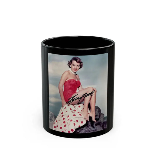 Terry Moore #256 - Color Full Body Swimsuit Barefoot Photo2 (Vintage Female Icon) Black Coffee Mug 11oz - Go Mug Yourself