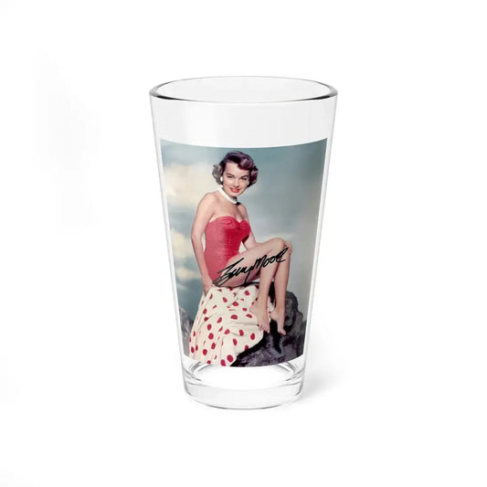 Terry Moore #256 - Color Full Body Swimsuit Barefoot Photo2 (Vintage Female Icon) Pint Glass 16oz 16oz - Go Mug Yourself