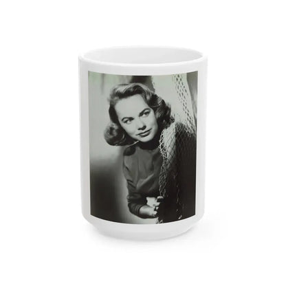 Terry Moore #2661 (Vintage Female Icon) White Coffee Mug 15oz - Go Mug Yourself