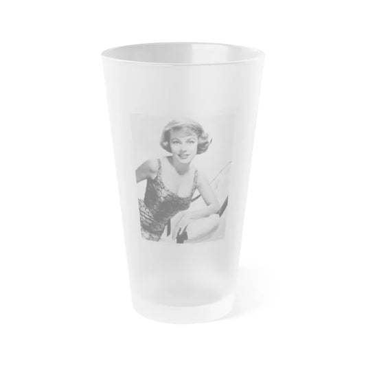 Terry Moore #27 (Vintage Female Icon) Frosted Pint Glass 16oz-16oz-Frosted-Go Mug Yourself