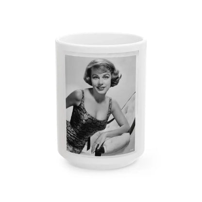 Terry Moore #27 (Vintage Female Icon) White Coffee Mug 15oz - Go Mug Yourself