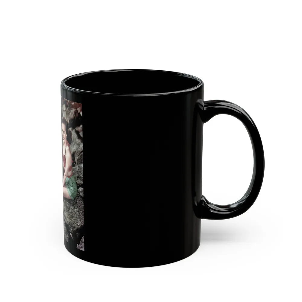 Terry Moore #279 (Vintage Female Icon) Black Coffee Mug-Go Mug Yourself