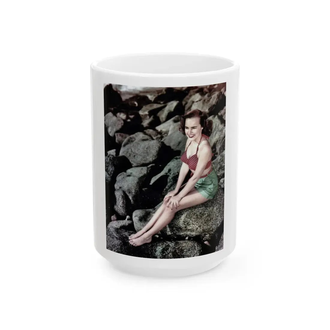 Terry Moore #279 (Vintage Female Icon) White Coffee Mug 15oz - Go Mug Yourself