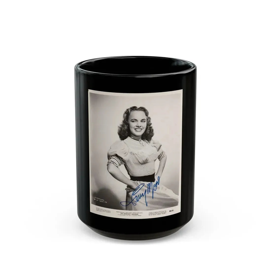 Terry Moore #294 (Vintage Female Icon) Black Coffee Mug 15oz - Go Mug Yourself