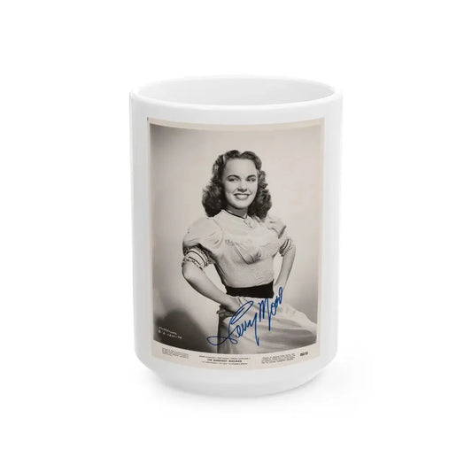 Terry Moore #294 (Vintage Female Icon) White Coffee Mug 15oz - Go Mug Yourself