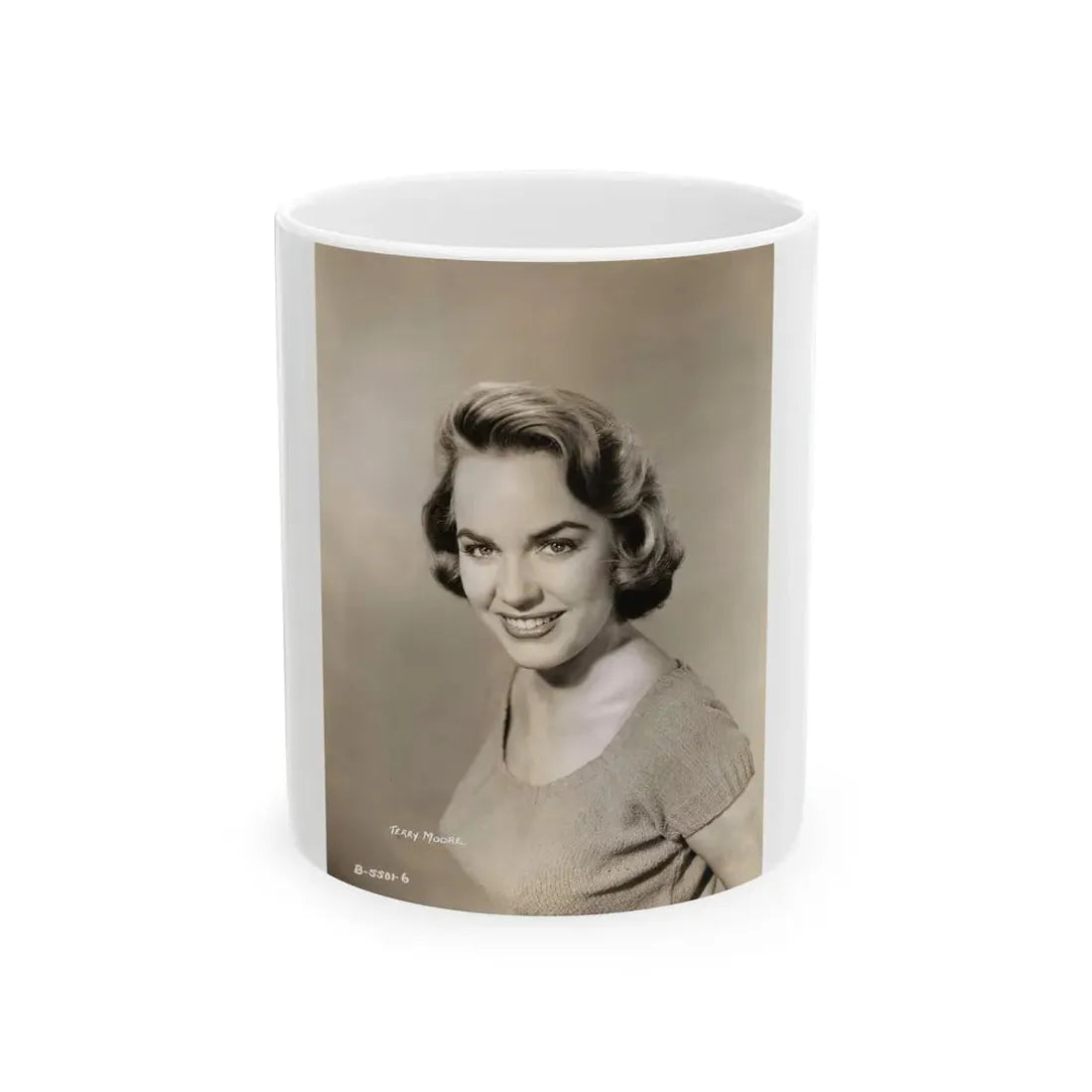 Terry Moore #2951 (Vintage Female Icon) White Coffee Mug 11oz - Go Mug Yourself