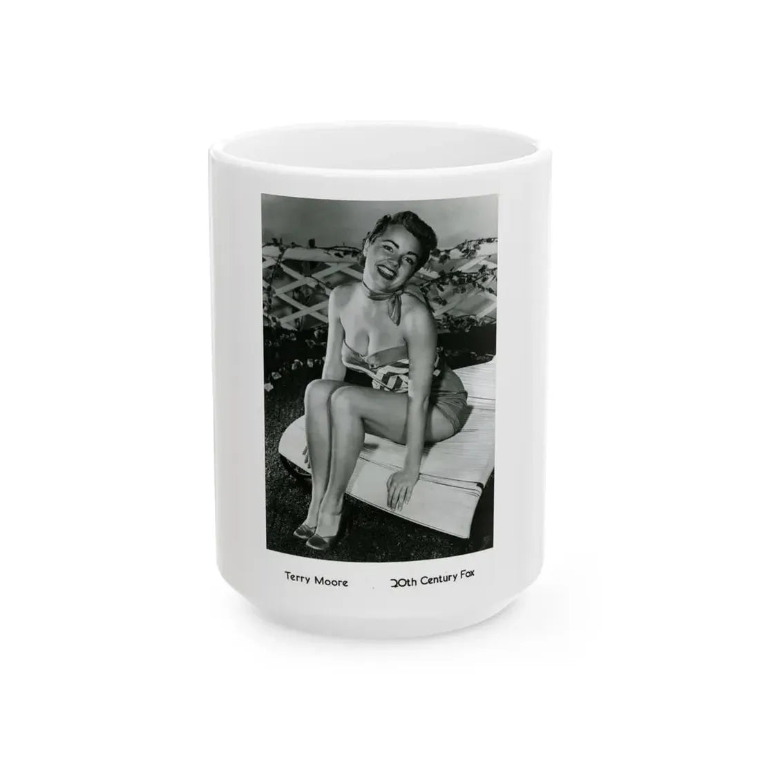 Terry Moore #300 (Vintage Female Icon) White Coffee Mug 15oz - Go Mug Yourself