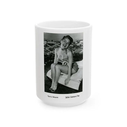 Terry Moore #300 (Vintage Female Icon) White Coffee Mug 15oz - Go Mug Yourself