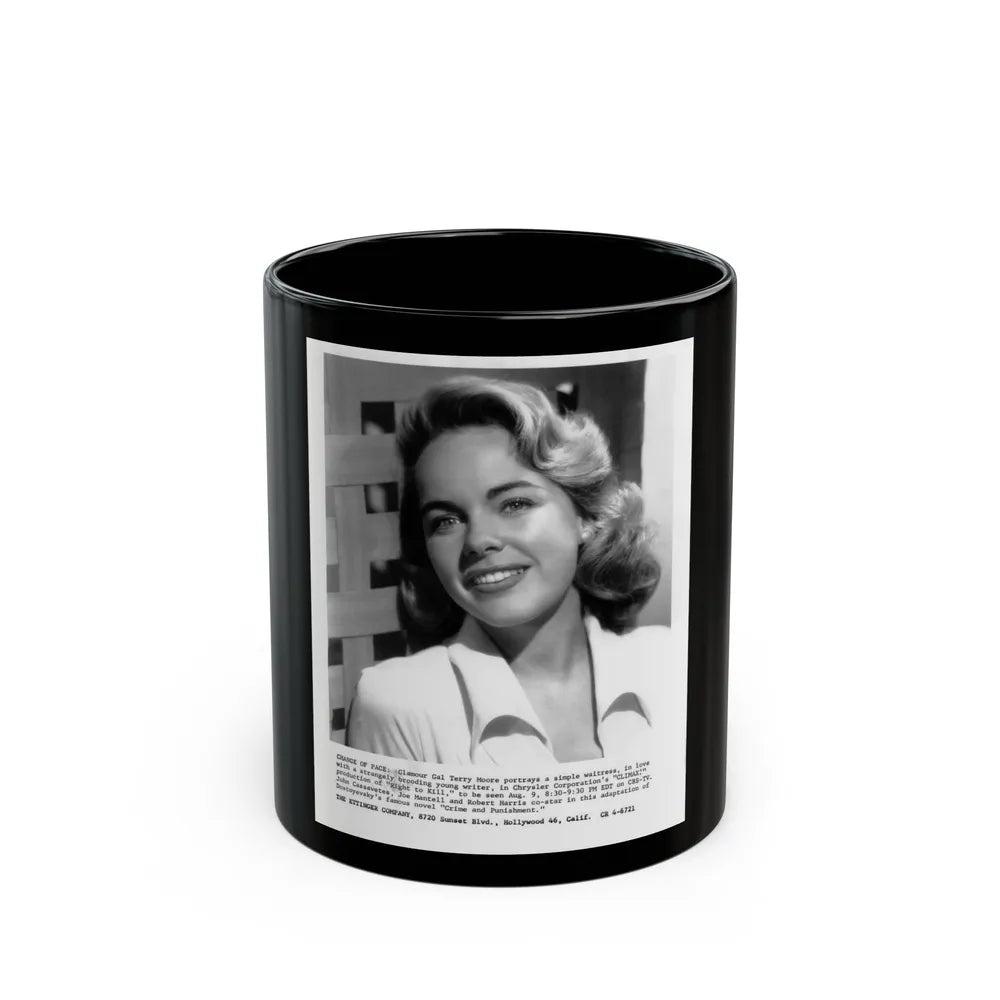 Terry Moore #305 (Vintage Female Icon) Black Coffee Mug-11oz-Go Mug Yourself