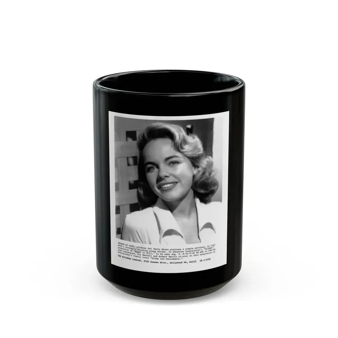 Terry Moore #305 (Vintage Female Icon) Black Coffee Mug 15oz - Go Mug Yourself