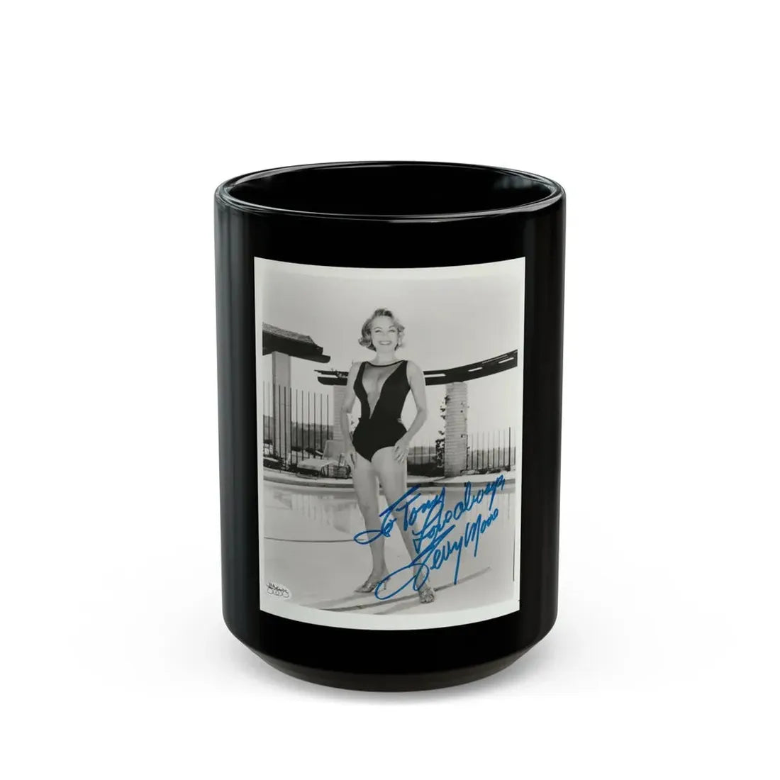 Terry Moore #307 (Vintage Female Icon) Black Coffee Mug 15oz - Go Mug Yourself