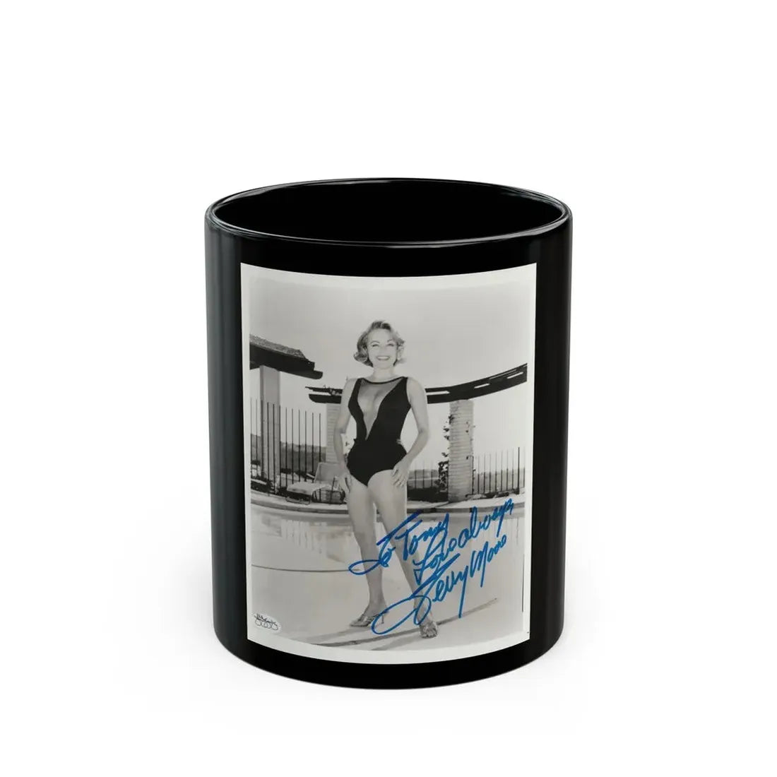Terry Moore #3071 (Vintage Female Icon) Black Coffee Mug 11oz - Go Mug Yourself
