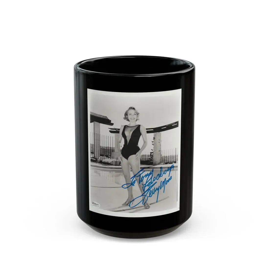 Terry Moore #3071 (Vintage Female Icon) Black Coffee Mug 15oz - Go Mug Yourself
