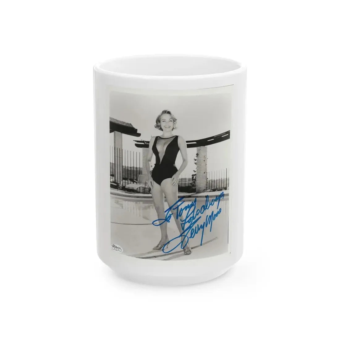 Terry Moore #3071 (Vintage Female Icon) White Coffee Mug 15oz - Go Mug Yourself