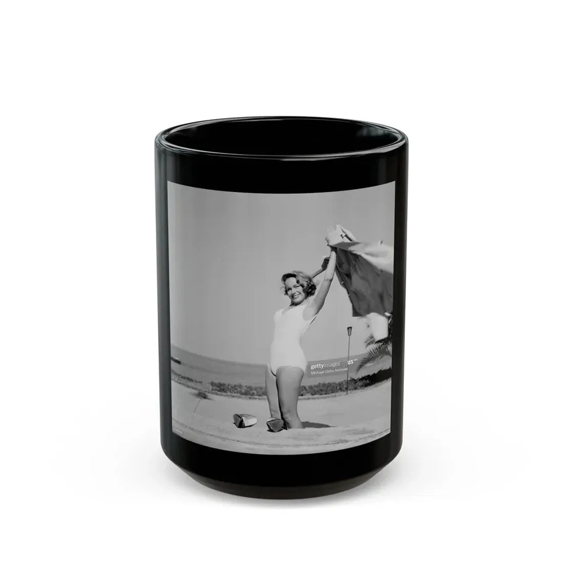 Terry Moore #308 (Vintage Female Icon) Black Coffee Mug 15oz - Go Mug Yourself
