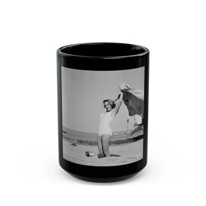 Terry Moore #308 (Vintage Female Icon) Black Coffee Mug 15oz - Go Mug Yourself