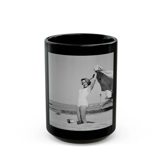 Terry Moore #308 (Vintage Female Icon) Black Coffee Mug 15oz - Go Mug Yourself