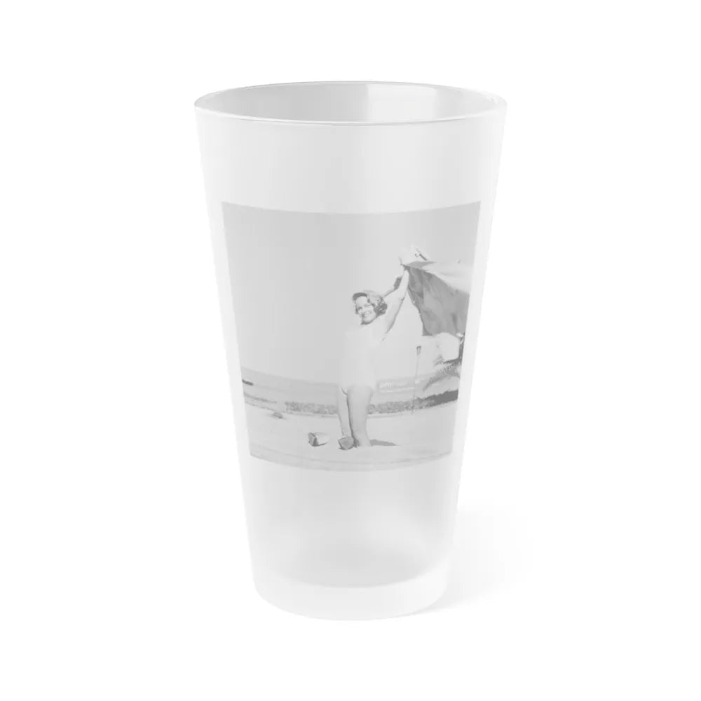 Terry Moore #308 (Vintage Female Icon) Frosted Pint Glass 16oz-16oz-Frosted-Go Mug Yourself