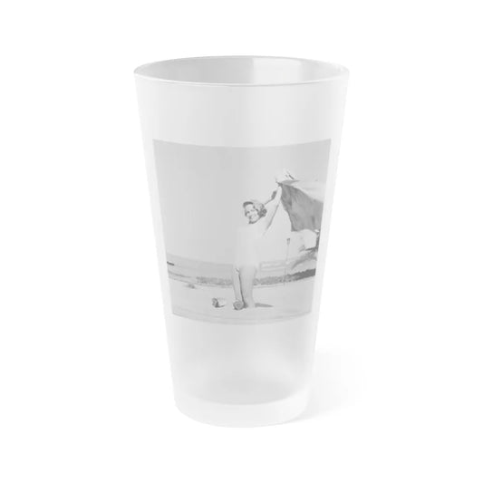 Terry Moore #308 (Vintage Female Icon) Frosted Pint Glass 16oz-16oz-Frosted-Go Mug Yourself