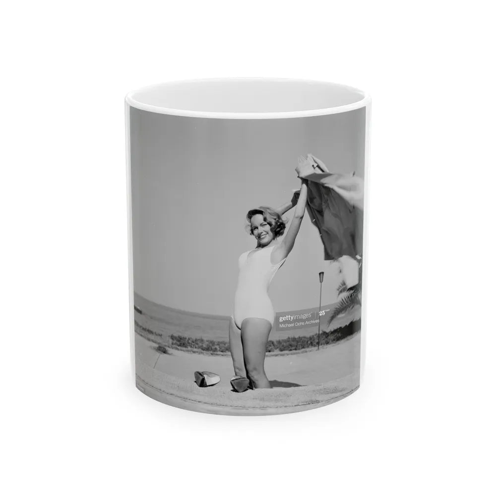Terry Moore #308 (Vintage Female Icon) White Coffee Mug-11oz-Go Mug Yourself