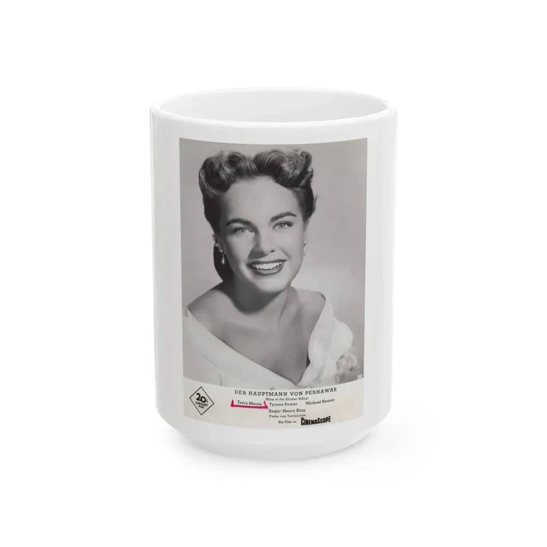 Terry Moore #316 (Vintage Female Icon) White Coffee Mug 15oz - Go Mug Yourself