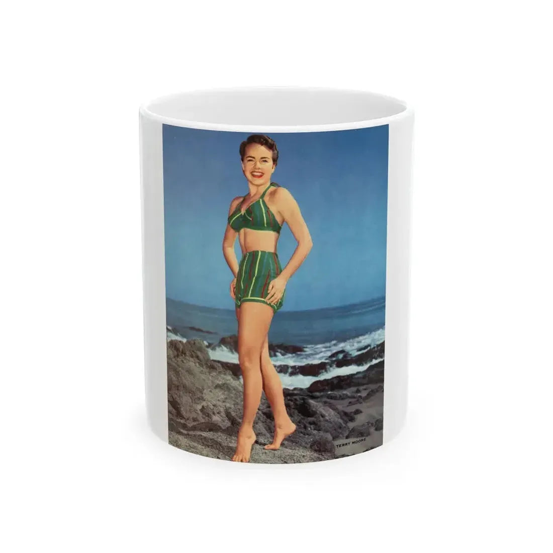 Terry Moore #322 - Photplay Pin-Ups (Vintage Female Icon) White Coffee Mug 11oz - Go Mug Yourself