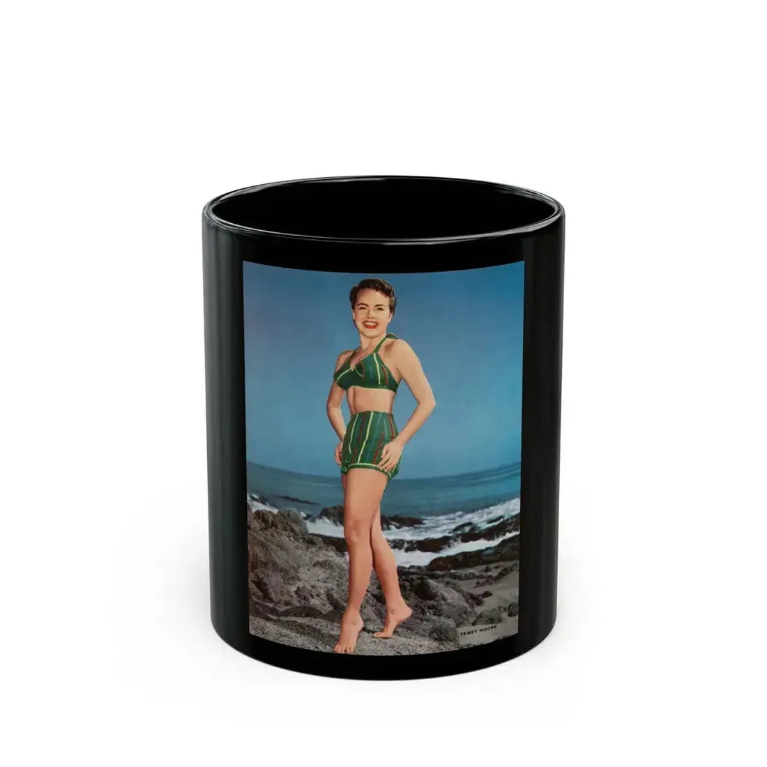 Terry Moore #322 - Photplay Pin-Ups2 (Vintage Female Icon) Black Coffee Mug 11oz - Go Mug Yourself