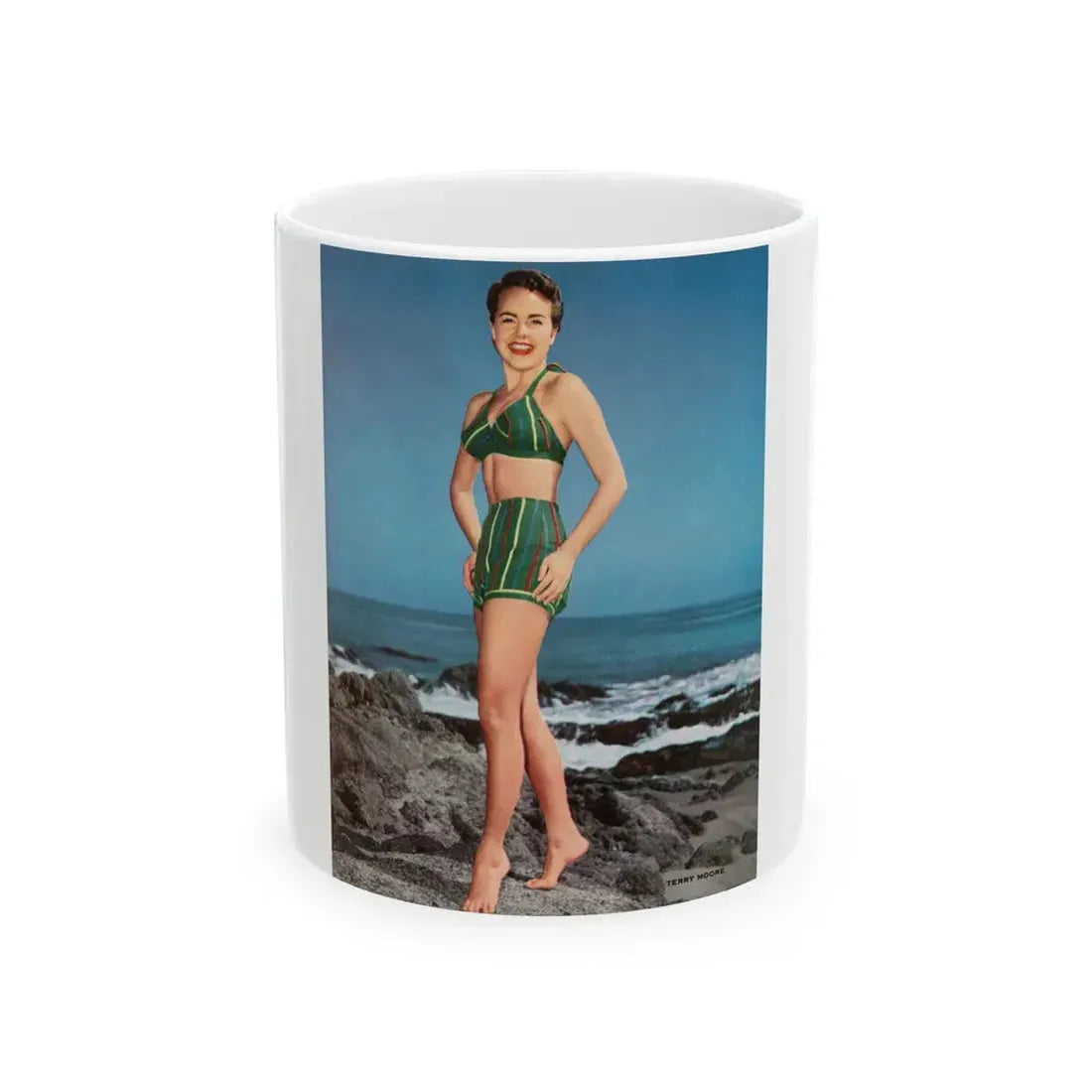 Terry Moore #322 - Photplay Pin-Ups2 (Vintage Female Icon) White Coffee Mug 11oz - Go Mug Yourself