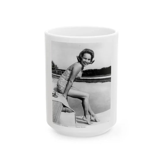 Terry Moore #326 (Vintage Female Icon) White Coffee Mug 15oz - Go Mug Yourself