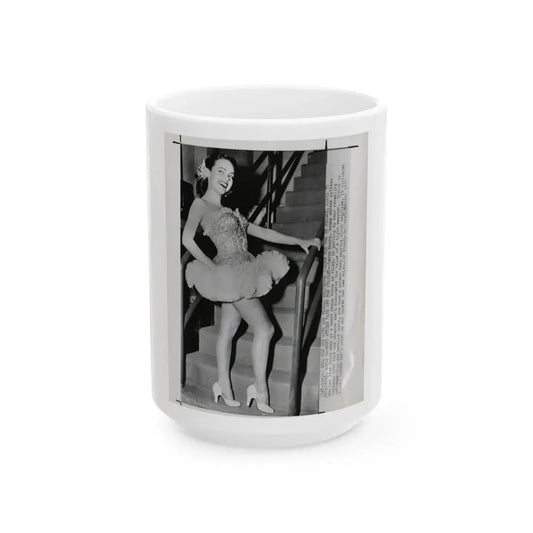 Terry Moore #338 (Vintage Female Icon) White Coffee Mug 15oz - Go Mug Yourself