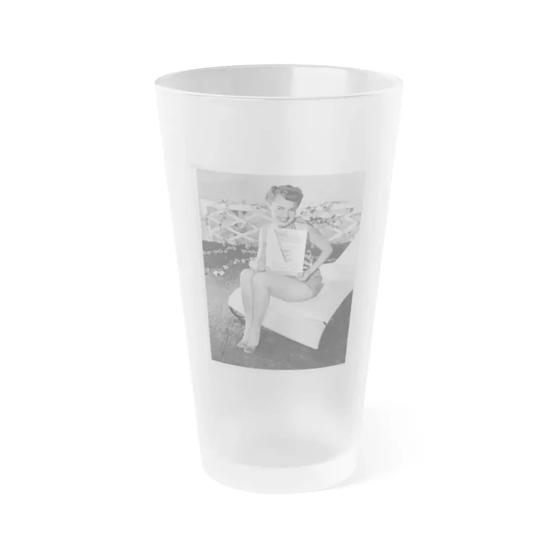 Terry Moore #343 (Vintage Female Icon) Frosted Pint Glass 16oz - Go Mug Yourself