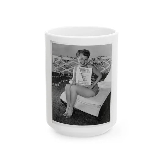 Terry Moore #343 (Vintage Female Icon) White Coffee Mug 15oz - Go Mug Yourself