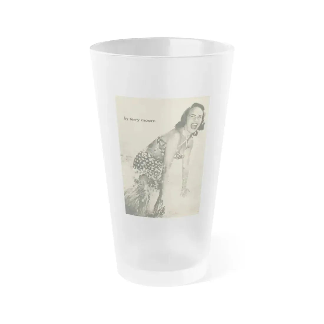 Terry Moore #348 (Vintage Female Icon) Frosted Pint Glass 16oz 16oz Frosted - Go Mug Yourself